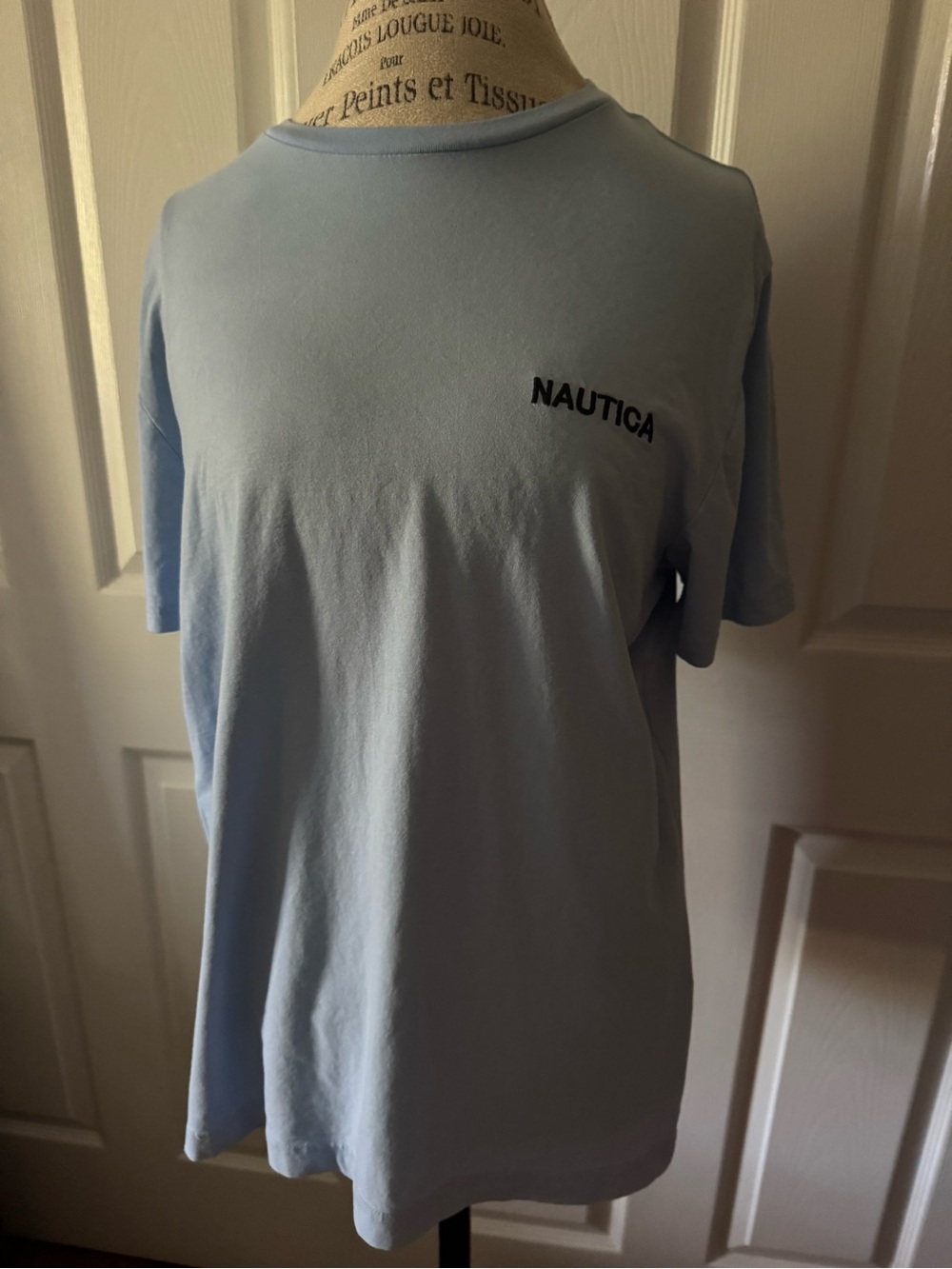 Medium Nautica Unisex Light Blue Logo Performance Tee - Picture 12 of 15